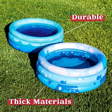 Inflatable Kiddie Pool Set - 2 Pack Summer Fun for Kids