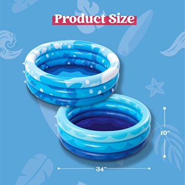 Inflatable Kiddie Pool Set - 2 Pack Summer Fun for Kids
