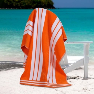 Superior Cotton Cabana Striped Beach Towels – Vibrant and Oversized