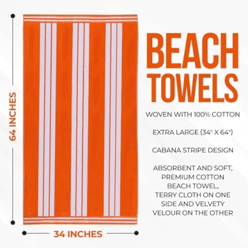 Superior Cotton Cabana Striped Beach Towels for Everyone