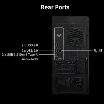 Acer Predator Orion 3000 PO3-650-UB91 Gaming Desktop 13th Gen Intel Core i5-13400F 10-Core NVIDIA GeForce RTX 3050 16GB DDR5 1TB PCIe Gen 4 SSD Intel Wi-Fi 6E Keyboard & Mouse