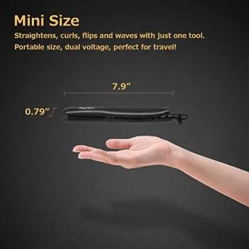AmoVee Mini Flat Iron Dual Voltage Travel Hair Straightener