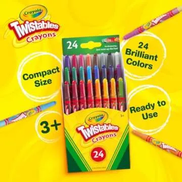 Crayola Twistables Crayons Set for Kids, 24 Count