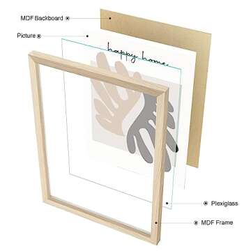 ArtbyHannah Neutral Gallery Wall Frames Set of 10 with Decorative Minimalist Art Prints and Picture Frame Set Wall Art Decor for Modern Home Decoration, Assorted Size 6x8 x4, 8x10 x4, 11x14 x2