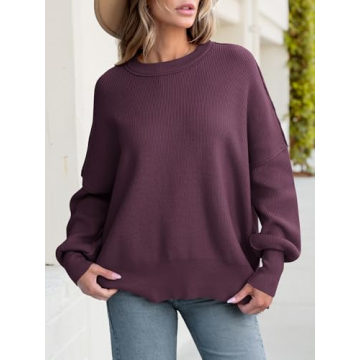 Stylish ANRABESS Women Oversized Fall Pullover Sweater