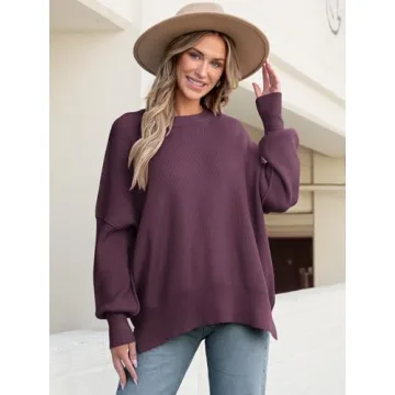 Stylish ANRABESS Women Oversized Fall Pullover Sweater