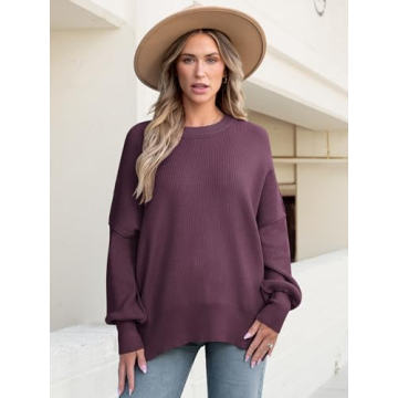 Stylish ANRABESS Women Oversized Fall Pullover Sweater