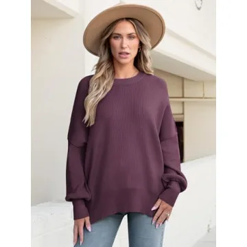 Stylish ANRABESS Women Oversized Fall Pullover Sweater