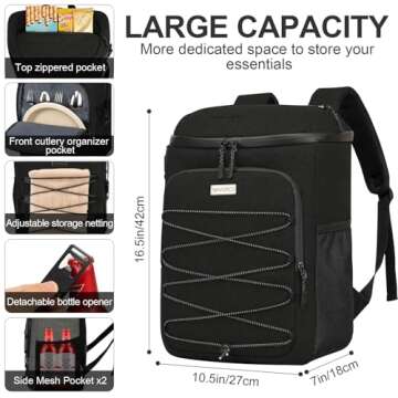 BAVGRED Insulated Leak-Proof Cooler Backpack for All