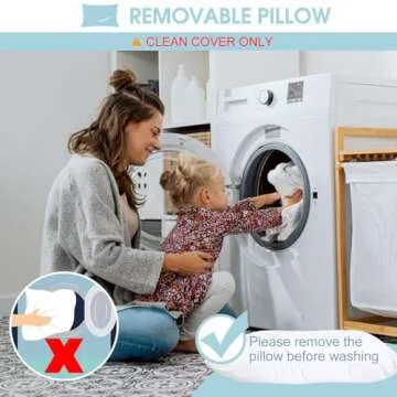 Extra Large Toddler Nap mat by Cokouchyi, Toddler Sleeping Bag with Removable Pillow, Measures 53 x 21 x 1.5 Inches, Sleeping Mat for Girls, Ideal for Daycare and Preschool Kindergarten, Rainbow