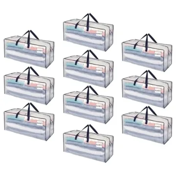 VENO 10 Pack Moving Bags w/Backpack Straps - Durable & Versatile Storage Solution