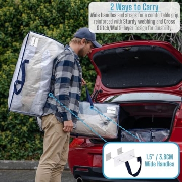 VENO Moving Bags - 10 Pack, Durable & Convenient Storage Bags