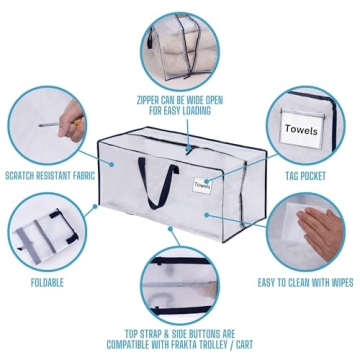 VENO Moving Bags - 10 Pack, Durable & Convenient Storage Bags