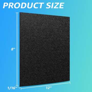 Art3d ABS Plastic Sheets 1/16 Inch Thick 8"x12", 2 Pack - Thermoform Two-Sided Rigid ABS Sheet (Textured Plastic Front & Smooth Back)