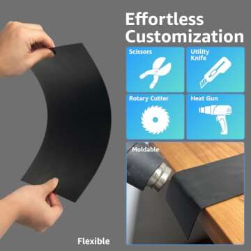 Art3d ABS Plastic Sheets 1/16 Inch Thick 8"x12", 2 Pack - Thermoform Two-Sided Rigid ABS Sheet (Textured Plastic Front & Smooth Back)