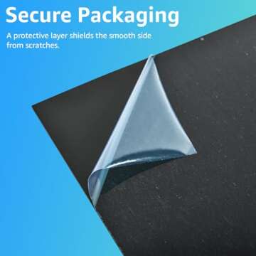 Art3d ABS Plastic Sheets 1/16 Inch Thick 8"x12", 2 Pack - Thermoform Two-Sided Rigid ABS Sheet (Textured Plastic Front & Smooth Back)