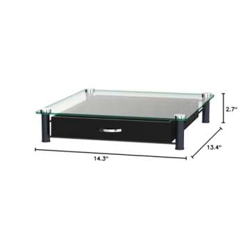 DecoBrothers Tempered Glass Coffee Pod Drawer Compatible with Nespresso Original Line, 42 Capsules