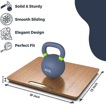 Ibyx Elegant Sliding Tray for Your Coffee Maker & Heavy Kitchen Appliances - Sturdy, Slides Easily f...