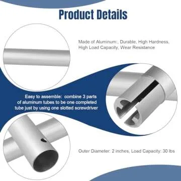 Fotoconic 118" / 3m Metal Tube Crossbar for Electric Motorized, Manual Studio Roller Background Support System