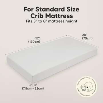 KeaBabies 2-Pack Bamboo Viscose Crib Sheets and 2-Pack Organic Crib Sheet - Fitted Organic Baby Crib Sheets for Toddlers, Soft & Breathable Crib Sheets for Boys and Girls