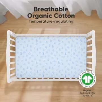 KeaBabies 2-Pack Crib Sheets Soft & Breathable for Babies