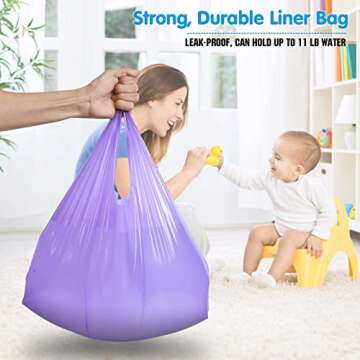 Potty Liners for Portable Potty Refill Bags Compatible with OXO tot, Potette Travel Potty 45pcs Liners