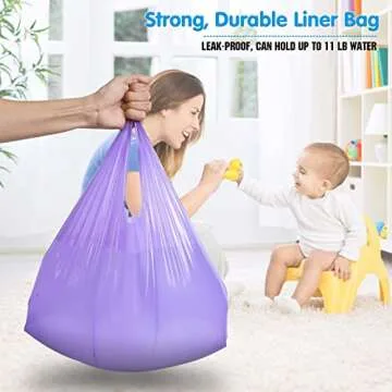 Potty Liners for Portable Potty Refill Bags Compatible with OXO tot, Potette Travel Potty 45pcs Liners