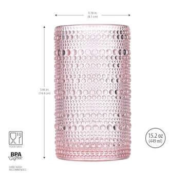 Glaver's Hobnail Drinking Glasses Set - Vintage Style