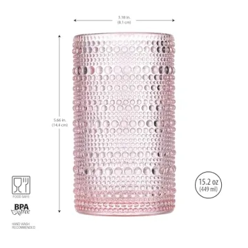 Glaver's Hobnail Drinking Glasses Set - Vintage Style