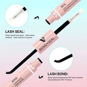 VAVALASH Lash Bond and Seal Cluster Lash Glue Individual Lashes Glue for DIY Lash Extensions Long Re...