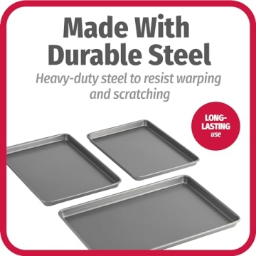 GoodCook Nonstick Baking Sheet Set - 3 Sizes