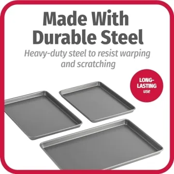 GoodCook Nonstick Baking Sheet Set - 3 Sizes