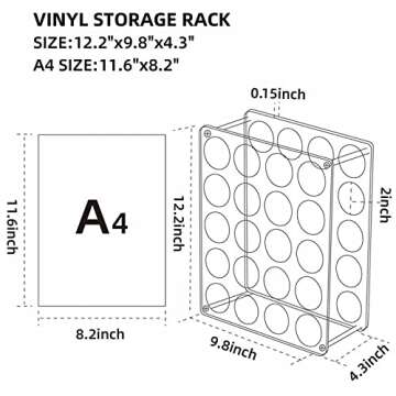 leevehold Vinyl Roll Storage Rack for 20 Vinyl Rolls