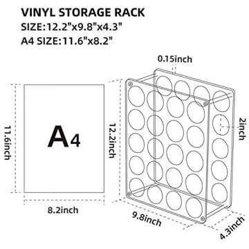 leevehold Vinyl Roll Storage Rack for 20 Vinyl Rolls