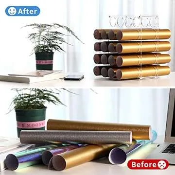leevehold Vinyl Roll Storage Rack for 20 Vinyl Rolls