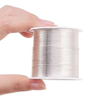 Airssory 0.5mm/24-Guage Copper Metal Beading Wire Long-Lasting Plated for Wrapping Twist Ties DIY Craft Jewelry Making - 75-Feet/25-Yard