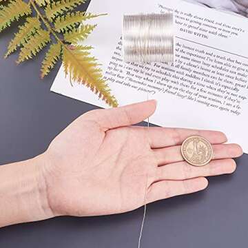 Airssory 0.5mm/24-Guage Copper Metal Beading Wire Long-Lasting Plated for Wrapping Twist Ties DIY Craft Jewelry Making - 75-Feet/25-Yard