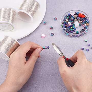 Airssory 0.5mm/24-Guage Copper Metal Beading Wire Long-Lasting Plated for Wrapping Twist Ties DIY Craft Jewelry Making - 75-Feet/25-Yard