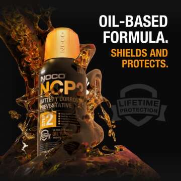 NOCO NCP2 A202 12.25 Oz Oil-Based Battery Corrosion Preventative, Corrosion Inhibitor, and Battery Terminal Protector Grease Spray