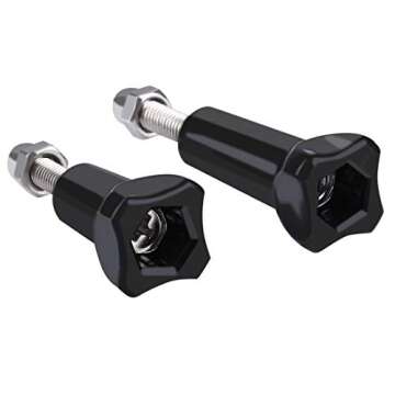 Action Camera Screw for GoPro, Long & Short Thumbscrews for GoPro HERO8/7/6/5/4/3/2, DJI Osmo/Insta360 ONE, Compact/Sturdy/Durable, Suitable for Use on Action Camera Mounts - WedTex (Black[1 PCS])