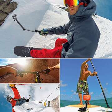 Action Camera Screw for GoPro, Long & Short Thumbscrews for GoPro HERO8/7/6/5/4/3/2, DJI Osmo/Insta360 ONE, Compact/Sturdy/Durable, Suitable for Use on Action Camera Mounts - WedTex (Black[1 PCS])