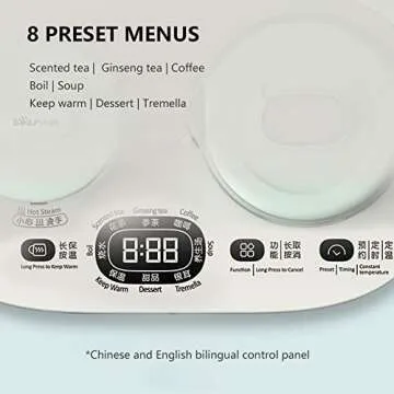 Bear YSH-C06N1 Health Pot, Electric Kettle with Cup Warmer, Glass Kettle for Coffe Tea with Infuser, Pre-set, Temperature Control, 300ml & 600ml