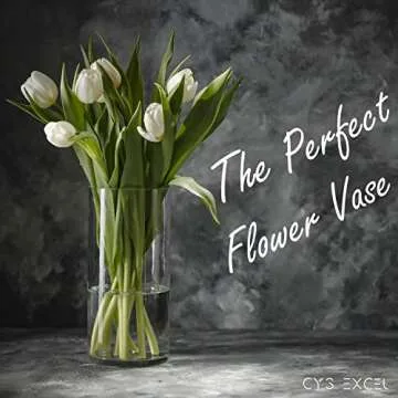 CYS Excel Glass Cylinder Vase Perfect for Flowers and Candles