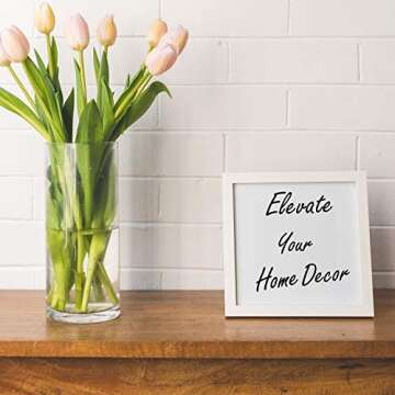 CYS Excel Clear Glass Cylinder Vase (H:9" D:4") | Multiple Size Choices Glass Flower Vase Centerpieces | Hurricane Floating Candle Holder Vase