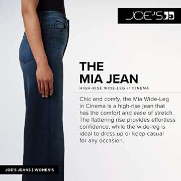 Joe's Jeans Women's The Mia High Rise Wide Leg Jean, Cinema, 26W x 32L