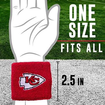 Franklin Sports NFL Kids Embroidered Wristbands Official