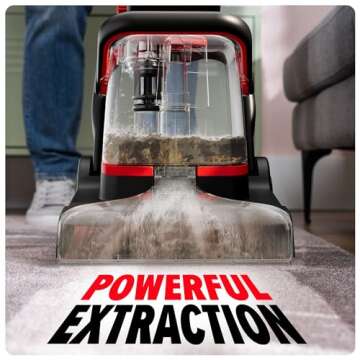 Dirt Devil Full Size Carpet Cleaner Machine for Carpet and Upholstery, Deep Cleaning Carpet Shampooer Machine with Two Cleaning Modes, Pair with Dirt Devil Carpet Cleaner Solution