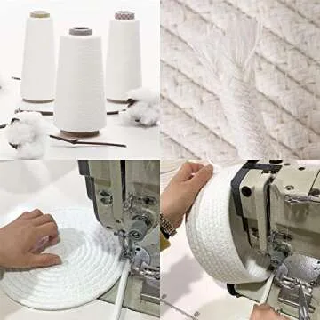 Round Cotton Rope Storage Basket with Lid - 13x9 Inches