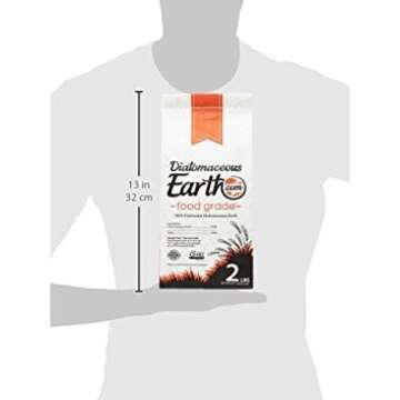 DiatomaceousEarth 2 Lbs Food Grade - 100% Organic All Natural Diamateous Powder - Diametaceous for Humans is Safe Around Children - Includes Free Scoop