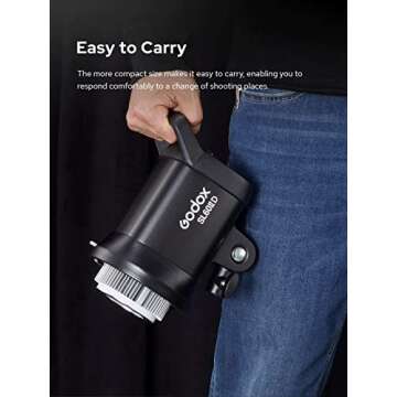 Godox SL60II-D LED Video Light 70W Continuous Light Kit with Bowens Mount with APP&Remote Control + Lantern Softbox， Light Stand